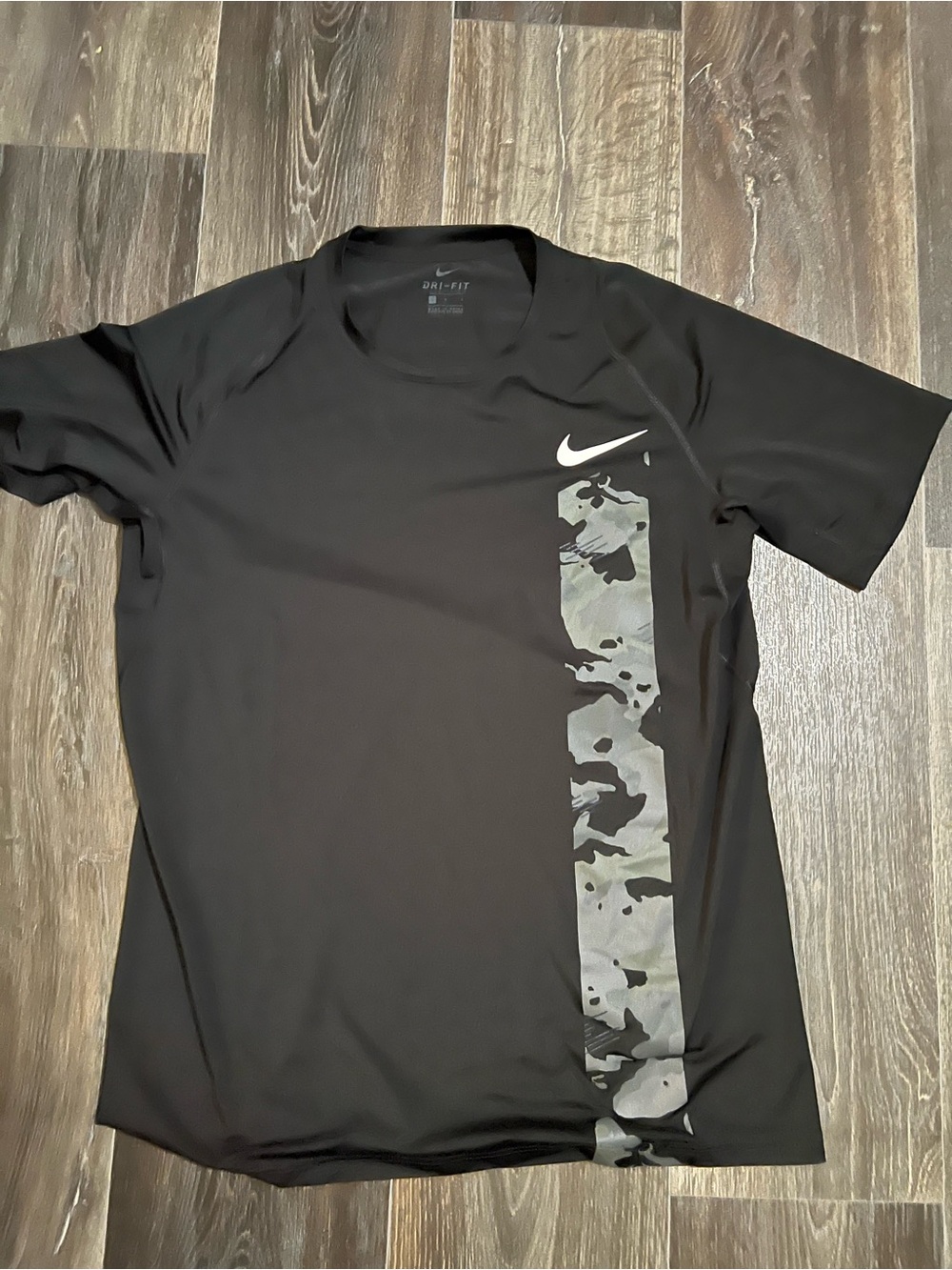 Nike Black Dri-FIT Athletic Tee with White Swoosh
